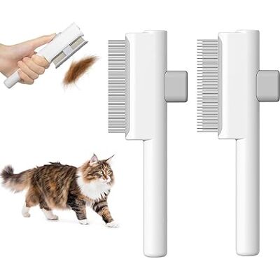 OEM Set Di 2 Pettini Per Gatti, Pettine Antipulci Autopulente Per Gatti E Cani, Spazzola Per La Toelettatura Degli Animali Domestici Per Peli Corti E Lunghi, Per Rimuovere I Peli Degli Animali, Bianco OEM Set Di 2 Pettini Per Gatti, Pettine Antipulci Autopulente Per Gatti E Cani, Spazzola Per La Toelettatura Degli Animali Domestici Per Peli Corti E Lunghi, Per Rimuovere I Peli Degli Animali, Bianco