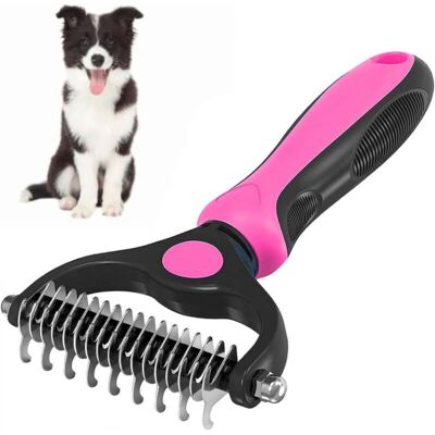 OEM Spazzola Professionale Per Cani E Gatti, Spazzola Per Cani A Pelo Lungo, Rastrello Per La Toelettatura Del Cane, Denti Su Entrambi I Lati, Rimuove Nodi, Grovigli E Grovigli - Rosa OEM Spazzola Professionale Per Cani E Gatti, Spazzola Per Cani A Pelo Lungo, Rastrello Per La Toelettatura Del Cane, Denti Su Entrambi I Lati, Rimuove Nodi, Grovigli E Grovigli - Rosa