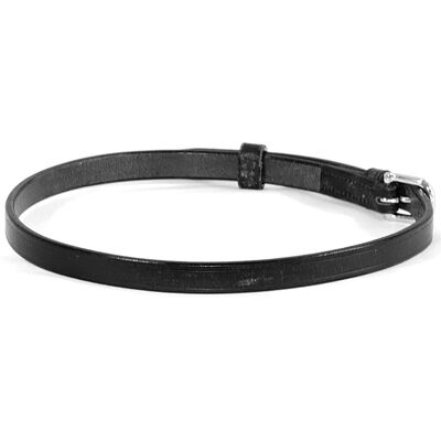 Supreme Full, Nero: Lacciolino Chiudibocca Per Cavalli In Cuoio Regolabile Modello Flash Strap Supreme Full, Nero: Lacciolino Chiudibocca Per Cavalli In Cuoio Regolabile Modello Flash Strap