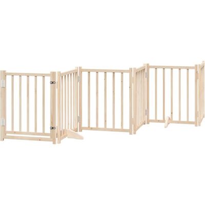 HELLOSHOP26 Cancelletto Di Sicurezza Per Cani Con Porta 6 Pannelli Legno Massello Di Abete Marrone 020023327 HELLOSHOP26 Cancelletto Di Sicurezza Per Cani Con Porta 6 Pannelli Legno Massello Di Abete Marrone 020023327