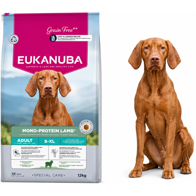 EUKANUBA Alimento Secco Per Cani Adulti, Monoproteico, Agnello, 12 Kg EUKANUBA Alimento Secco Per Cani Adulti, Monoproteico, Agnello, 12 Kg