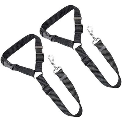 XISRENS Set Di 2 Cinghie Regolabili In Nylon Per Cinture Di Sicurezza Auto Per Cani E Gatti, Da Fissare Ai Poggiatesta Dell'auto. XISRENS Set Di 2 Cinghie Regolabili In Nylon Per Cinture Di Sicurezza Auto Per Cani E Gatti, Da Fissare Ai Poggiatesta Dell'auto.