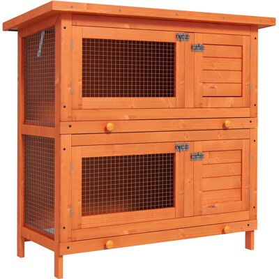 BEYAMIS Conigliera/gabbia A Due Livelli – Vassoi Scorrevoli – 4 Sportelli Con Serratura – Tetto Incernierato – 90 X 45 X 90 Cm BEYAMIS Conigliera/gabbia A Due Livelli – Vassoi Scorrevoli – 4 Sportelli Con Serratura – Tetto Incernierato – 90 X 45 X 90 Cm