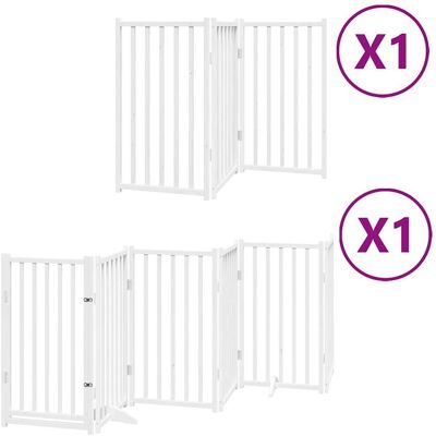 HELLOSHOP26 Cancelletto Di Sicurezza Per Cani Porta Pieghevole 9 Pannelli Legno Di Pioppo Bianco 020023288 HELLOSHOP26 Cancelletto Di Sicurezza Per Cani Porta Pieghevole 9 Pannelli Legno Di Pioppo Bianco 020023288