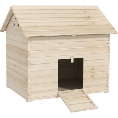 TORMATOR Casetta/riparo Per Anatre Con Tetto Apribile, Ventilazione E Rampa, 100 X 82,5 X 91 Cm, Legno Naturale TORMATOR Casetta/riparo Per Anatre Con Tetto Apribile, Ventilazione E Rampa, 100 X 82,5 X 91 Cm, Legno Naturale