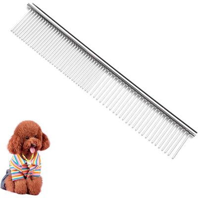 OEM 1 Pettine Per Animali Domestici, Con Denti Arrotondati, In Acciaio Inox, Per Districare Nodi E Grovigli, Pettine Per La Toelettatura Di Cani E Gatti (19 X 3,3 Cm) OEM 1 Pettine Per Animali Domestici, Con Denti Arrotondati, In Acciaio Inox, Per Districare Nodi E Grovigli, Pettine Per La Toelettatura Di Cani E Gatti (19 X 3,3 Cm)