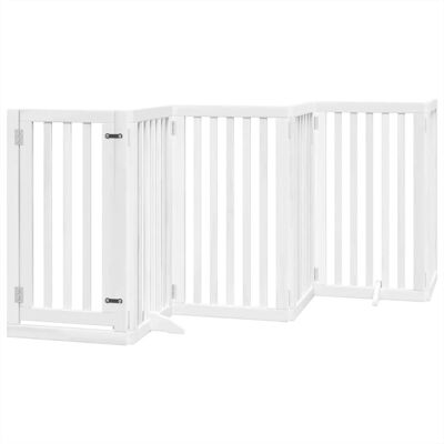 HELLOSHOP26 Cancelletto E Porta Di Sicurezza Per Animali Domestici 6 Pannelli Legno Di Pioppo Bianco 020023355 HELLOSHOP26 Cancelletto E Porta Di Sicurezza Per Animali Domestici 6 Pannelli Legno Di Pioppo Bianco 020023355