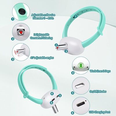 OEM Jouet Automatique Chat Led Tête Lumineuse Améliorée Collier Électronique Portable Cadeau Ricaricabile Amoureux Chats - Autres OEM Jouet Automatique Chat Led Tête Lumineuse Améliorée Collier Électronique Portable Cadeau Ricaricabile Amoureux Chats - Autres