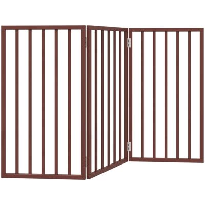 HELLOSHOP26 Cancelletto Di Sicurezza Pieghevole Per Cani A 3 Pannelli 150 Cm Legno Di Pioppo Marrone 020023067 HELLOSHOP26 Cancelletto Di Sicurezza Pieghevole Per Cani A 3 Pannelli 150 Cm Legno Di Pioppo Marrone 020023067