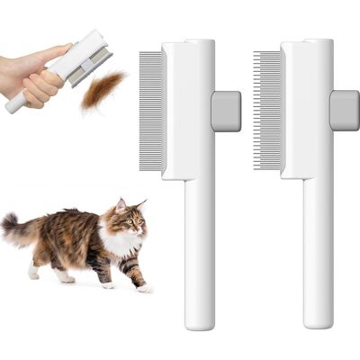 OEM Set Di 2 Pettini Per Gatti Marchul, Pettine Autopulente Antipulci Per Cani E Gatti, Spazzola Per La Toelettatura Di Animali Domestici A Pelo Corto E Lungo, Per La Rimozione Del Pelo (bianco) OEM Set Di 2 Pettini Per Gatti Marchul, Pettine Autopulente Antipulci Per Cani E Gatti, Spazzola Per La Toelettatura Di Animali Domestici A Pelo Corto E Lungo, Per La Rimozione Del Pelo (bianco)