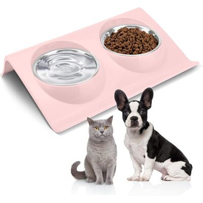 Zone Ciotola Doppia Per Gatti, Inclinata A 15°, Ciotola Anti-vomito, Ciotola Doppia Per Gatti, Anti-bulimia, Antiscivolo, A Prova Di Fuoriuscite, Per Gatti E Cuccioli, 1 Pz (rosa, Taglia Piccola) Zone Ciotola Doppia Per Gatti, Inclinata A 15°, Ciotola Anti-vomito, Ciotola Doppia Per Gatti, Anti-bulimia, Antiscivolo, A Prova Di Fuoriuscite, Per Gatti E Cuccioli, 1 Pz (rosa, Taglia Piccola)