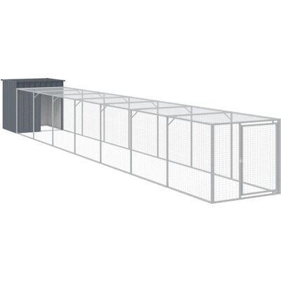 MAISON EXCLUSIVE - Pollaio Con Area Corsa Antracite 110x813x110 Cm Acciaio Zincato MAISON EXCLUSIVE - Pollaio Con Area Corsa Antracite 110x813x110 Cm Acciaio Zincato