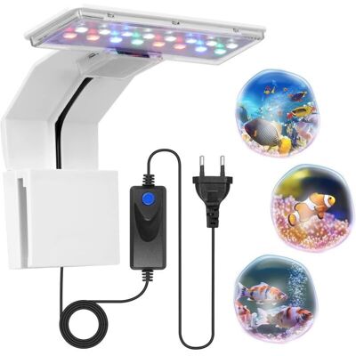 OEM Lampada Led A Clip Da 9w Per Acquario – 600 Lm, Illuminazione Rgb Tricolore, 16 Led, Per Vetri Fino A 6 Mm, Nera OEM Lampada Led A Clip Da 9w Per Acquario – 600 Lm, Illuminazione Rgb Tricolore, 16 Led, Per Vetri Fino A 6 Mm, Nera