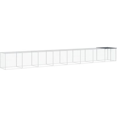 MAISON EXCLUSIVE - Gabbia Polli Con Tetto Antracite 803x98x90 Cm Acciaio Zincato MAISON EXCLUSIVE - Gabbia Polli Con Tetto Antracite 803x98x90 Cm Acciaio Zincato