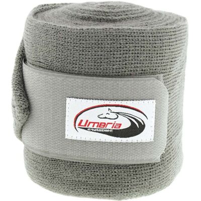 AMAHORSE Taglia Unica, Grigio: Set 4 Fasce Da Riposo In Lana Con Chiusura In Tessuto A Strappo AMAHORSE Taglia Unica, Grigio: Set 4 Fasce Da Riposo In Lana Con Chiusura In Tessuto A Strappo