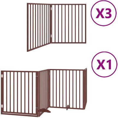 MAISON EXCLUSIVE - Cancello Cani Porta Pieghevole Marrone 10 Pannelli 800cm Pioppo MAISON EXCLUSIVE - Cancello Cani Porta Pieghevole Marrone 10 Pannelli 800cm Pioppo