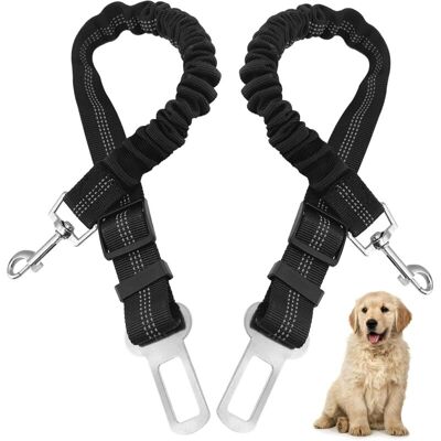 XISRENS Cintura Di Sicurezza Per Auto Per Cani In 2 Pezzi, Regolabile In Lunghezza, Con Sistema Di Assorbimento Degli Urti E Moschettone, Adatta A Tutti I Cani E Gatti. XISRENS Cintura Di Sicurezza Per Auto Per Cani In 2 Pezzi, Regolabile In Lunghezza, Con Sistema Di Assorbimento Degli Urti E Moschettone, Adatta A Tutti I Cani E Gatti.