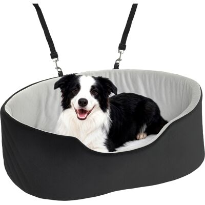 TORMATOR Seggiolino Auto Per Cani Con Cintura Di Sicurezza E Attacco, Seggiolino Imbottito Per Cani, 77 X 43 X 28 Cm, Nero TORMATOR Seggiolino Auto Per Cani Con Cintura Di Sicurezza E Attacco, Seggiolino Imbottito Per Cani, 77 X 43 X 28 Cm, Nero