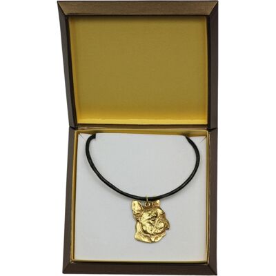 OEM Bulldog Francese I - Collana Con Ciondolo Per Cani In Confezione Regalo, Ciondolo Placcato Oro Per Un Amante Dei Cani, Gioiello Di Grande Effetto Di Art-dog OEM Bulldog Francese I - Collana Con Ciondolo Per Cani In Confezione Regalo, Ciondolo Placcato Oro Per Un Amante Dei Cani, Gioiello Di Grande Effetto Di Art-dog