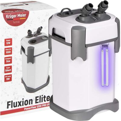 OEM Kruger Meier Fluxion Elite 1200 Uvc Pro - Filtro Esterno Con Lampada Uv Per Acquari Da 100 A 250 Litri OEM Kruger Meier Fluxion Elite 1200 Uvc Pro - Filtro Esterno Con Lampada Uv Per Acquari Da 100 A 250 Litri