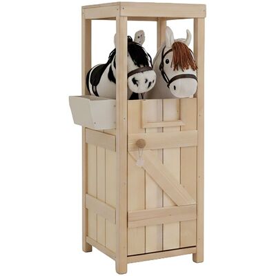 RELAXDAYS Hobby Horse Stall, Per 2 Cavalli, Con Mangiatoia, Hbt: 97x35x25 Cm, Legno, Naturale RELAXDAYS Hobby Horse Stall, Per 2 Cavalli, Con Mangiatoia, Hbt: 97x35x25 Cm, Legno, Naturale