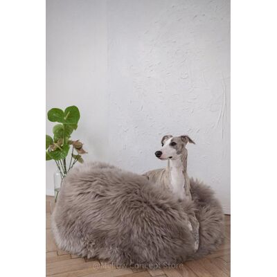 OEM Cuccia Ovale In Pelle Di Pecora Naturale Per Animali Domestici - Greige 130 Cm OEM Cuccia Ovale In Pelle Di Pecora Naturale Per Animali Domestici - Greige 130 Cm