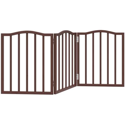 HELLOSHOP26 Cancelletto Di Sicurezza Pieghevole Per Cani A 3 Pannelli 150 Cm Legno Di Pioppo Marrone 020023063 HELLOSHOP26 Cancelletto Di Sicurezza Pieghevole Per Cani A 3 Pannelli 150 Cm Legno Di Pioppo Marrone 020023063