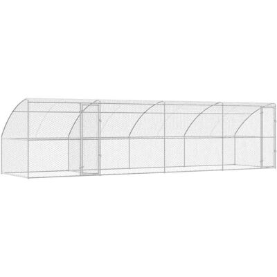 VIDAXL Cuccia Per Cani 4 Pcs Argento 8 X 2 X 2 M Acciaio Zincato VIDAXL Cuccia Per Cani 4 Pcs Argento 8 X 2 X 2 M Acciaio Zincato