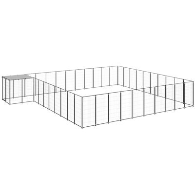 MAISON EXCLUSIVE - Gabbia Per Cani Nera 31,46 M² In Acciaio MAISON EXCLUSIVE - Gabbia Per Cani Nera 31,46 M² In Acciaio