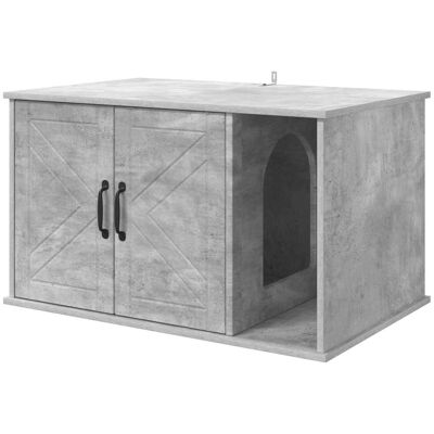 VIDAXL Casa Per Gatti Calcestruzzo 85 X 55 X 50 Cm Legno Multistrato VIDAXL Casa Per Gatti Calcestruzzo 85 X 55 X 50 Cm Legno Multistrato