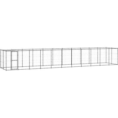MAISON EXCLUSIVE - Gabbia Per Cani Da Esterno In Acciaio Con Tetto 26,62 M² MAISON EXCLUSIVE - Gabbia Per Cani Da Esterno In Acciaio Con Tetto 26,62 M²