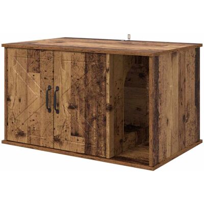 VIDAXL Casa Per Gatti Legno Vecchio 85 X 55 X 50 Cm Legno Multistrato VIDAXL Casa Per Gatti Legno Vecchio 85 X 55 X 50 Cm Legno Multistrato