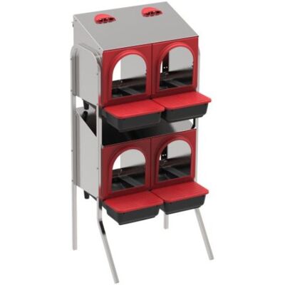 Suinga - Gabbia per Polli con 4 Scomparti - 56x47x123 cm Suinga - Gabbia per Polli con 4 Scomparti - 56x47x123 cm