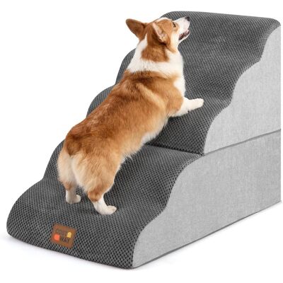 COSTWAY Scaletta Per Cani A 5 Gradini Altezza 56 Cm,con Fondo Antiscivolo,85x40,5x56 Cm COSTWAY Scaletta Per Cani A 5 Gradini Altezza 56 Cm,con Fondo Antiscivolo,85x40,5x56 Cm