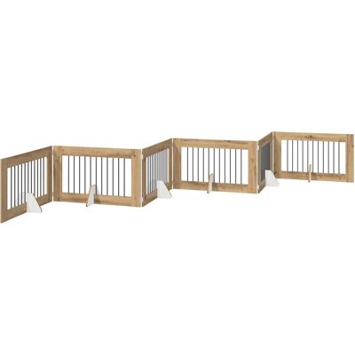 VIDAXL Cancello Per Cani Pieghevole Con Supporti 6 Pcs 602 Cm VIDAXL Cancello Per Cani Pieghevole Con Supporti 6 Pcs 602 Cm