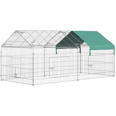 IROVAMI Recinto Coniglio Metallo, Gabbia Cavie, 220x103x103 Cm, Verde - IROVAMI Recinto Coniglio Metallo, Gabbia Cavie, 220x103x103 Cm, Verde -