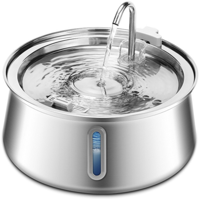 OEM Distributore D'Acqua Per Gatti In Acciaio Inox Di Grande Capacità (4 Litri) Con Finestra Di Erogazione, Filtrazione E Purificazione Automatiche. Compatibile Con Usb. OEM Distributore D'Acqua Per Gatti In Acciaio Inox Di Grande Capacità (4 Litri) Con Finestra Di Erogazione, Filtrazione E Purificazione Automatiche. Compatibile Con Usb.