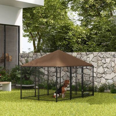 PZCC Cuccia Per Cani Da Esterno Realizzata In Acciaio E Tessuto Oxford, Con Supporto Per Ciotola Del Cibo E Tetto Resistente Alle Intemperie. Design Spazioso. PZCC Cuccia Per Cani Da Esterno Realizzata In Acciaio E Tessuto Oxford, Con Supporto Per Ciotola Del Cibo E Tetto Resistente Alle Intemperie. Design Spazioso.