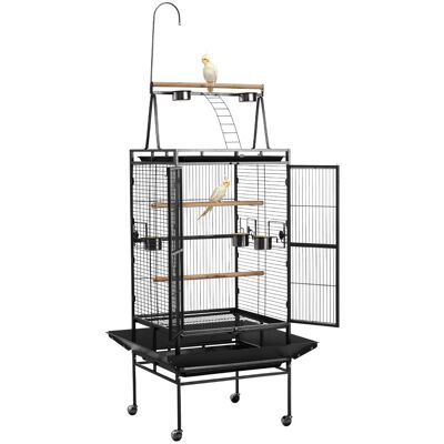 VEVOR Gabbia Voliera Per Uccelli Da 830 X 790 X 2100 Mm, Parte Superiore Piatta Aperta, In Ferro Battuto Con Trespoli, Vassoio Estraibile E Mangiatoie In Plastica, Ruote, Per Pappagallo, Cinciarella VEVOR Gabbia Voliera Per Uccelli Da 830 X 790 X 2100 Mm, Parte Superiore Piatta Aperta, In Ferro Battuto Con Trespoli, Vassoio Estraibile E Mangiatoie In Plastica, Ruote, Per Pappagallo, Cinciarella