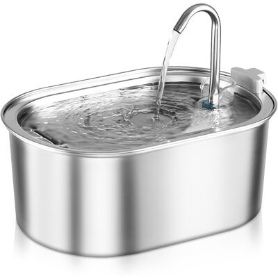 OEM Fontana Per Cani E Gatti Da 3,2 Litri In Acciaio Inox, Con Pompa E 4 Filtri A Carboni Attivi, Silenziosa Con Un Livello Di Rumorosità Di 30 Db. OEM Fontana Per Cani E Gatti Da 3,2 Litri In Acciaio Inox, Con Pompa E 4 Filtri A Carboni Attivi, Silenziosa Con Un Livello Di Rumorosità Di 30 Db.
