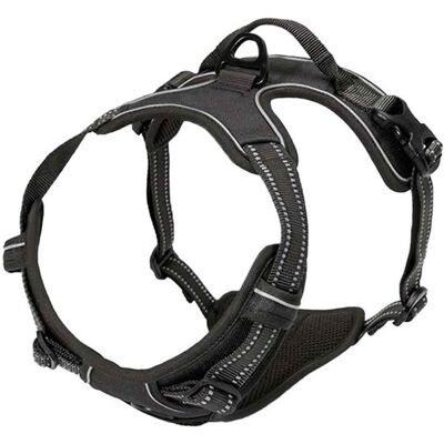 OEM Pettorina Per Cani / Pettorina A Gilet Per Cani - Pettorina Antistrappo Morbida E Resistente Con Striscia Riflettente Regolabile - Nera - Taglia L - Circonferenza Torace 61-81 Cm OEM Pettorina Per Cani / Pettorina A Gilet Per Cani - Pettorina Antistrappo Morbida E Resistente Con Striscia Riflettente Regolabile - Nera - Taglia L - Circonferenza Torace 61-81 Cm