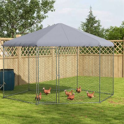 PZCC Recinto Esterno Per Galline, 10 M², Spazio Recintato, 400 X 346 X 263 Cm - Spazio Coperto - Per 10-15 Galline PZCC Recinto Esterno Per Galline, 10 M², Spazio Recintato, 400 X 346 X 263 Cm - Spazio Coperto - Per 10-15 Galline