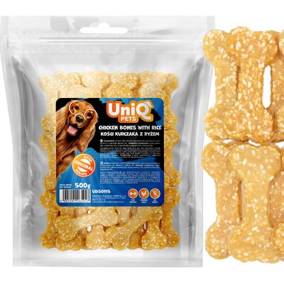 OEM Snack Per Cani: Cubetti Morbidi Di Pollo Con Riso Uniq Pets 500g OEM Snack Per Cani: Cubetti Morbidi Di Pollo Con Riso Uniq Pets 500g