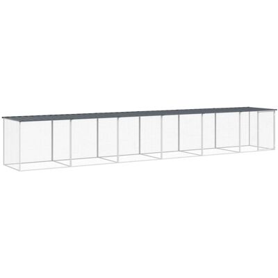 MAISON EXCLUSIVE - Gabbia Polli Con Tetto Antracite 603x98x90 Cm Acciaio Zincato MAISON EXCLUSIVE - Gabbia Polli Con Tetto Antracite 603x98x90 Cm Acciaio Zincato