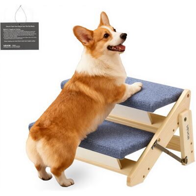 VEVOR Scale Per Animali Domestici In Legno Con 2 Gradini Per Letti Alti, Divani E Auto, Capacita Di Carico Di 50 Kg, Design Piatto, Scaletta Stabile Per Cani E Gatti Di Piccola, Media, Grande Taglia VEVOR Scale Per Animali Domestici In Legno Con 2 Gradini Per Letti Alti, Divani E Auto, Capacita Di Carico Di 50 Kg, Design Piatto, Scaletta Stabile Per Cani E Gatti Di Piccola, Media, Grande Taglia