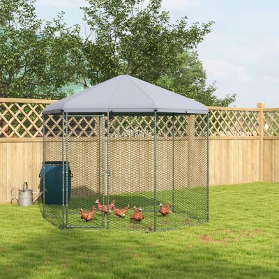 PZCC Recinto Esterno Per Galline, 5 M², Area Recintata, Dimensioni 2,8l X 2,45w X 2,46h - Spazio Coperto - Per 5/8 Galline PZCC Recinto Esterno Per Galline, 5 M², Area Recintata, Dimensioni 2,8l X 2,45w X 2,46h - Spazio Coperto - Per 5/8 Galline