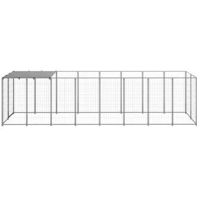 MAISON EXCLUSIVE - Gabbia Per Cani Argento 4,84 M² In Acciaio MAISON EXCLUSIVE - Gabbia Per Cani Argento 4,84 M² In Acciaio