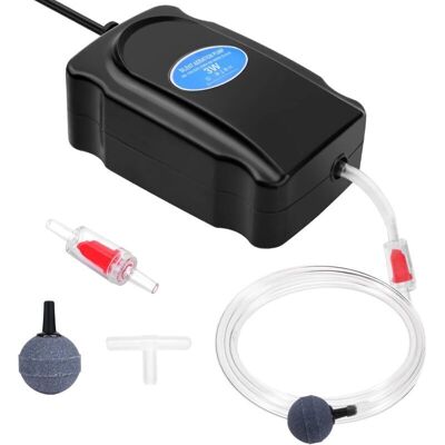 OEM Pompa Ad Aria Per Acquario Regolabile Da 3w, Ultra Silenziosa, Per Laghetti Da 5 A 300 Litri, Con Tubo Flessibile Da 1,5 M – Pompa Ad Aria Potente OEM Pompa Ad Aria Per Acquario Regolabile Da 3w, Ultra Silenziosa, Per Laghetti Da 5 A 300 Litri, Con Tubo Flessibile Da 1,5 M – Pompa Ad Aria Potente