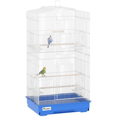IROVAMI Gabbia Uccelli Metallo Con 4 Mangiatoie, 3 Trespoli, Altalena, Vassoio Rimovibile, Maniglia, 46,5x35,5x92 Cm, Blu IROVAMI Gabbia Uccelli Metallo Con 4 Mangiatoie, 3 Trespoli, Altalena, Vassoio Rimovibile, Maniglia, 46,5x35,5x92 Cm, Blu