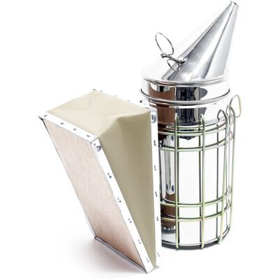 WILTEC Affumicatore Per Api In Acciaio E Pelle, Bee Smoker, Generatore Di Fumo Apicoltura - WILTEC Affumicatore Per Api In Acciaio E Pelle, Bee Smoker, Generatore Di Fumo Apicoltura -
